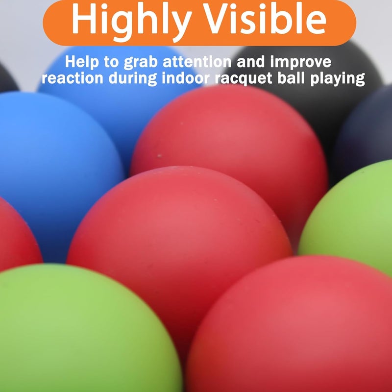 Magicorange 20 Pack Racquetball Multi Colored Racquetballs High Bounce Rubber Racquetballs with a mesh Bag - Image 4